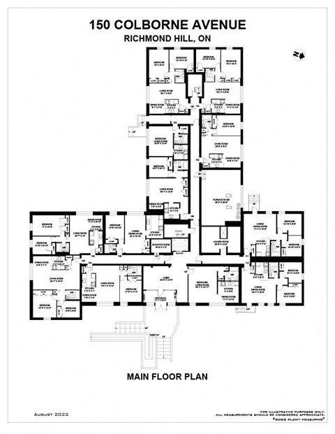 a floor plan of a house with many rooms